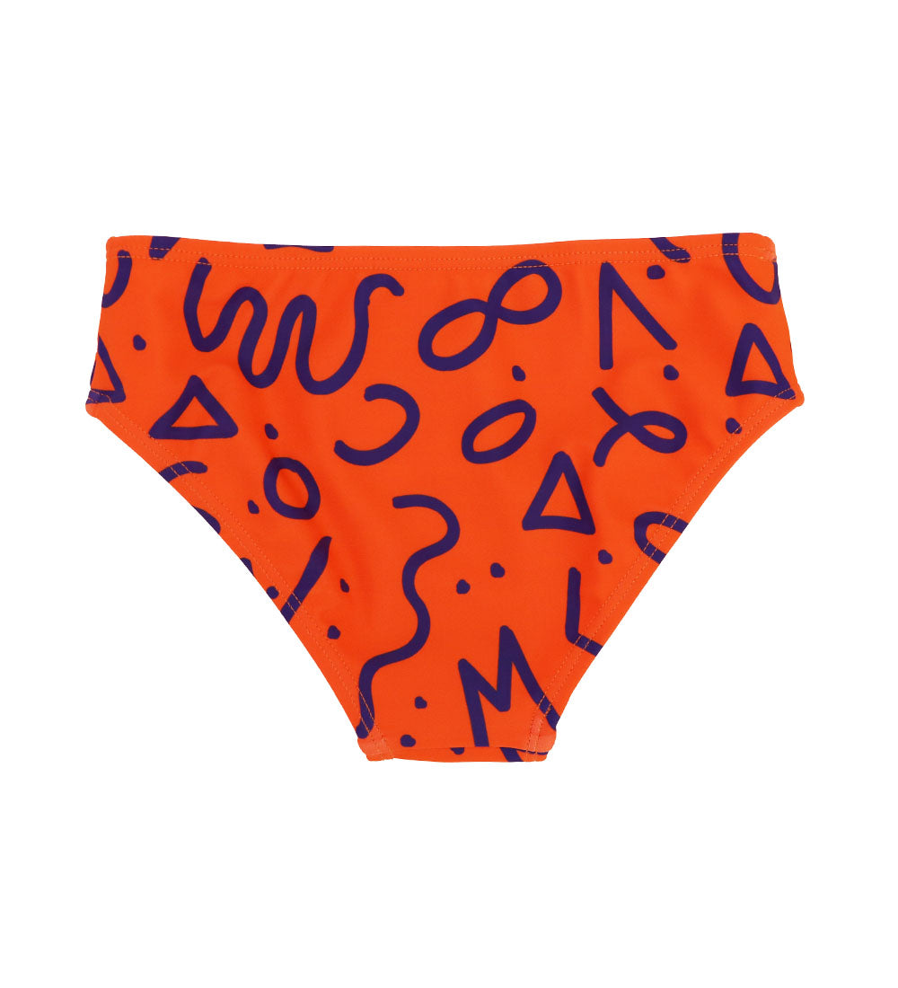 Girls Bikini Bottoms - Squiggle Pop Print