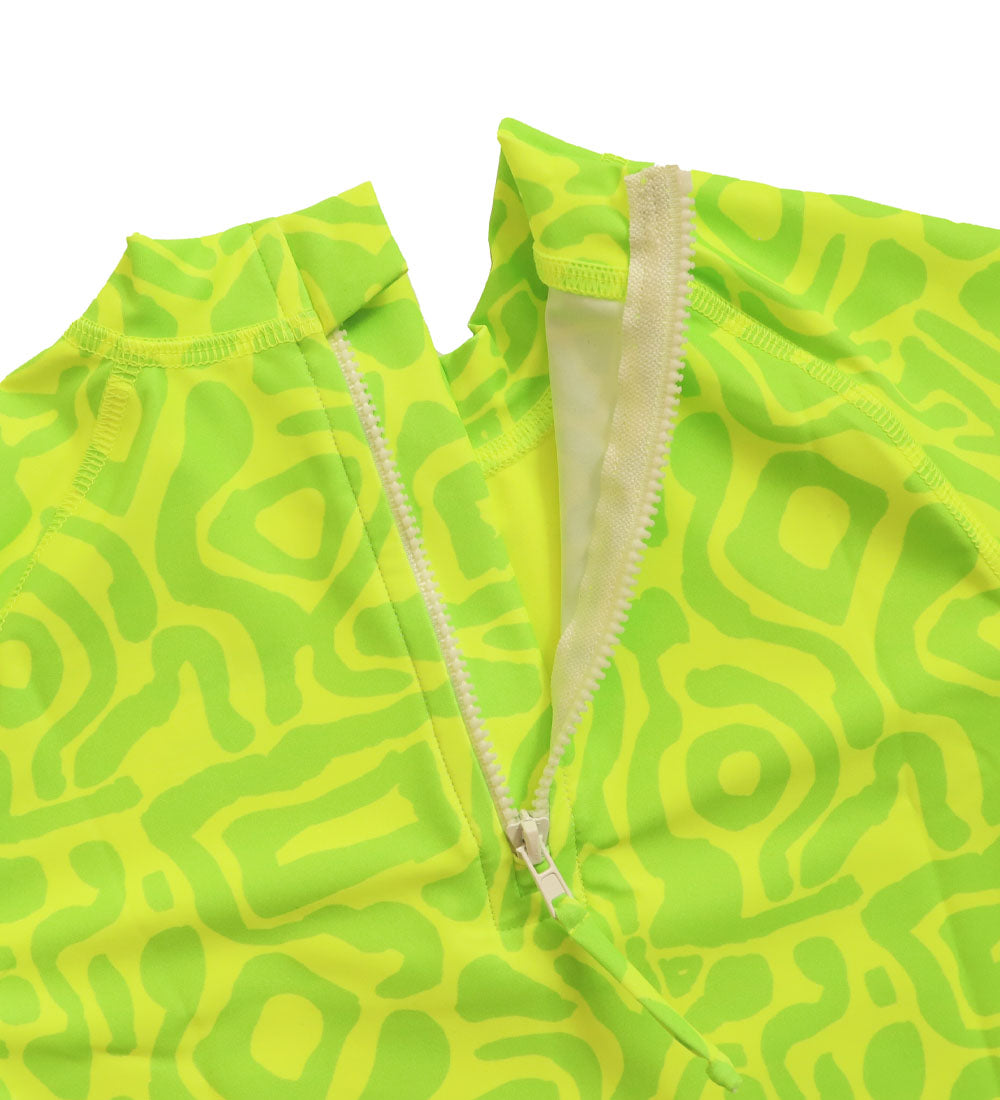 Kids Short Sleeve Rashie - Lime Light Print