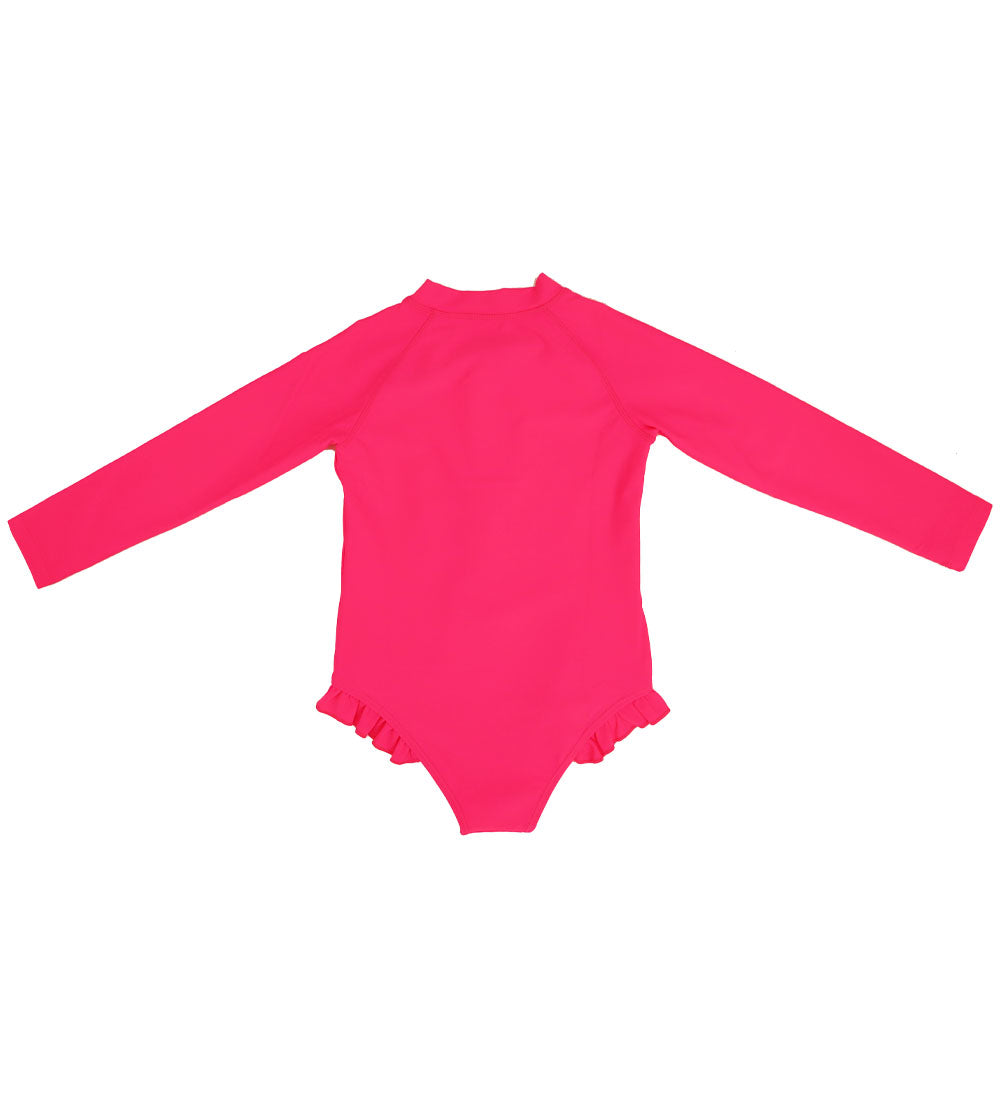 Baby Girls Long Sleeve Swimsuit - Pink Zing