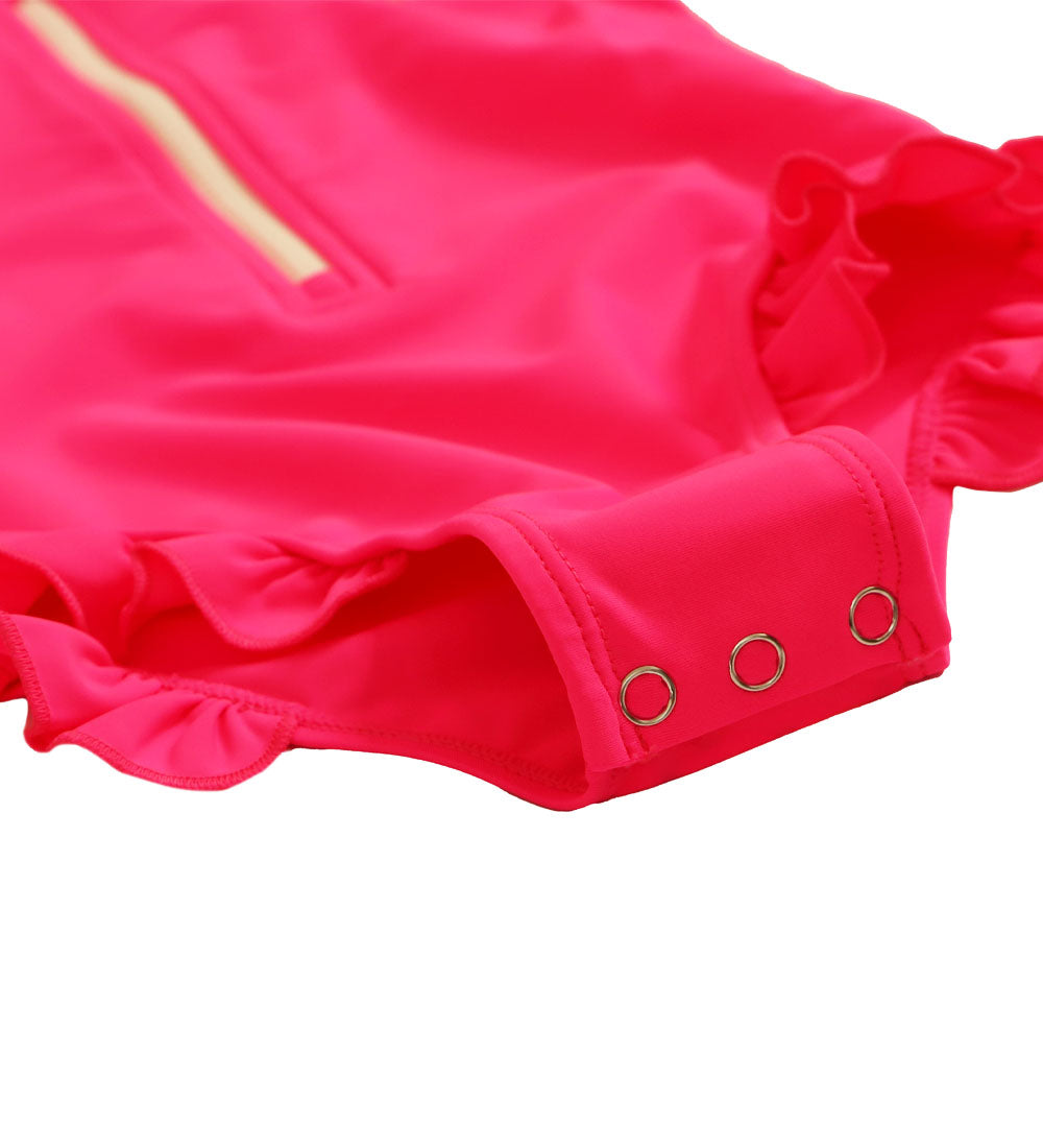 Baby Girls Long Sleeve Swimsuit - Pink Zing