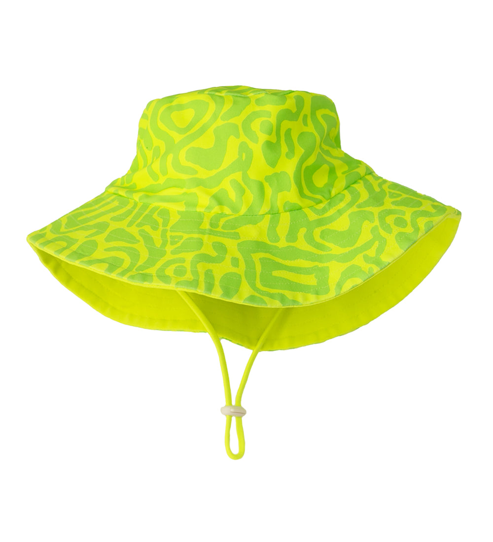 Reversible Swim Hat - Yellow/Lime Light Print