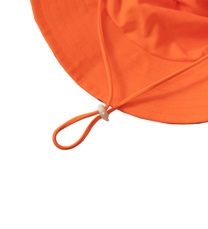 Kids Reversible Swim Hat - Orange/Squiggle Pop Print