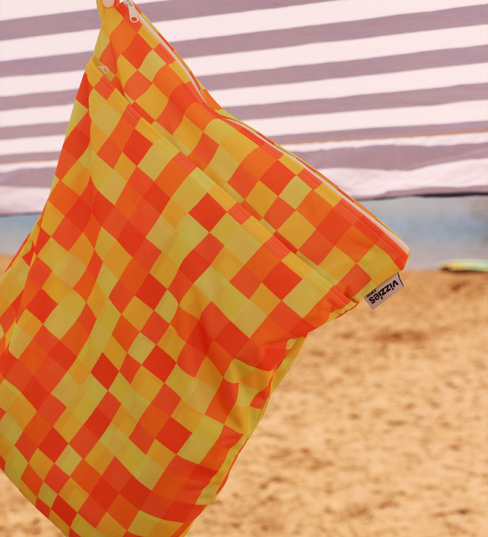 Extra Large Double Pocket Wet Bag - Mosaic