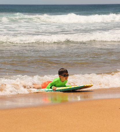 Kids Long Sleeve Rashie - Green Glow