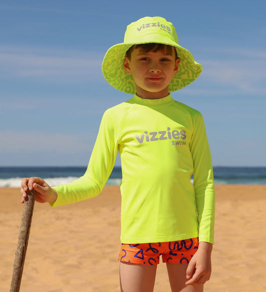 Long Sleeve Rashie - Yellow Zap