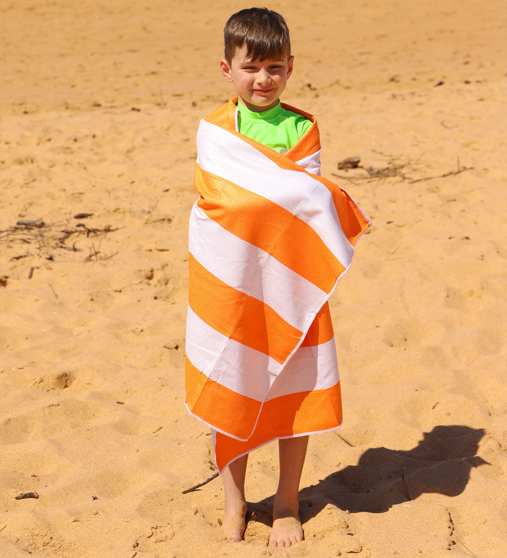 Kids Striped Beach Towel - Lava Lollipop