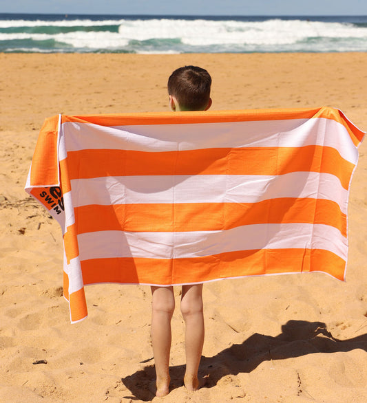 Kids Striped Beach Towel - Lava Lollipop