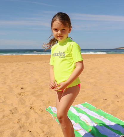 Short Sleeve Rashie - Yellow Zap