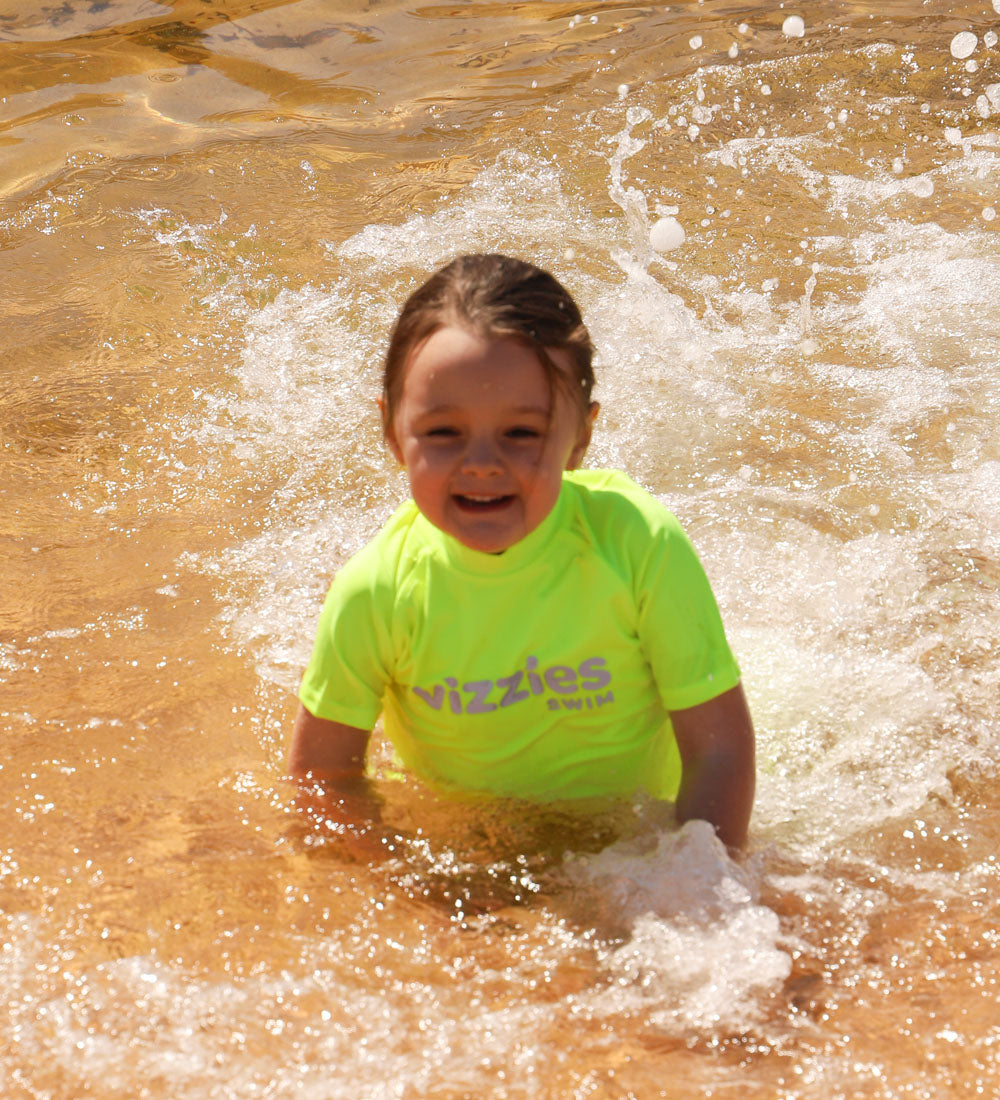 Short Sleeve Rashie - Yellow Zap