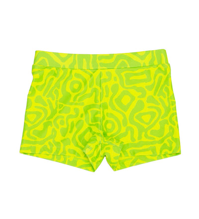 Kids Swim Shorts - Lime Light Print