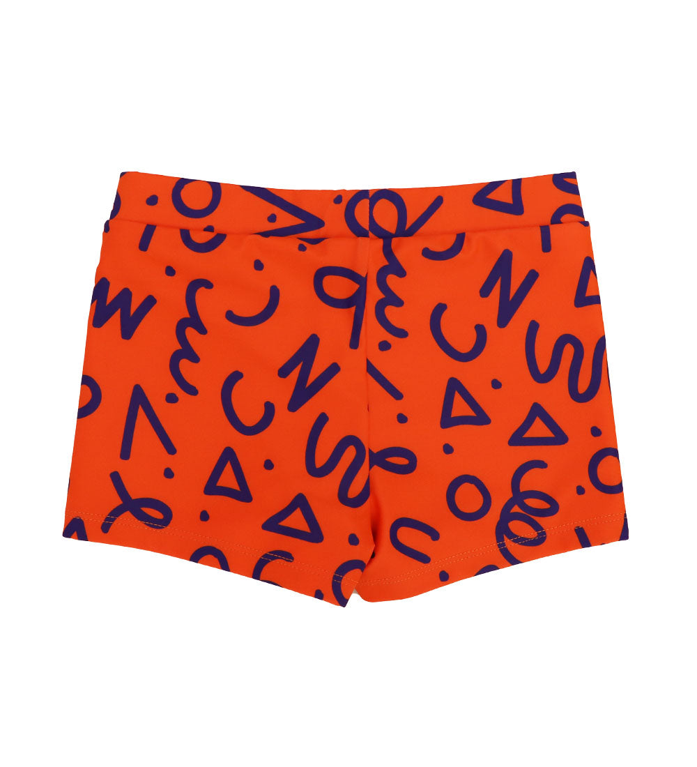 Kids Swim Shorts - Squiggle Pop Print