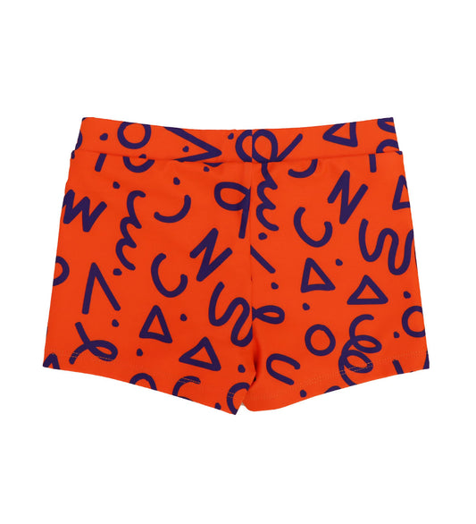 Baby Swim Shorts - Squiggle Pop Print
