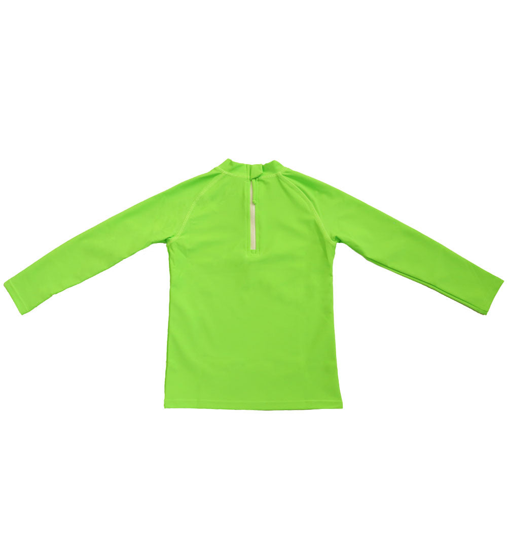 Kids Long Sleeve Rashie - Green Glow