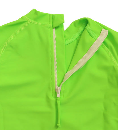 Kids Long Sleeve Rashie - Green Glow