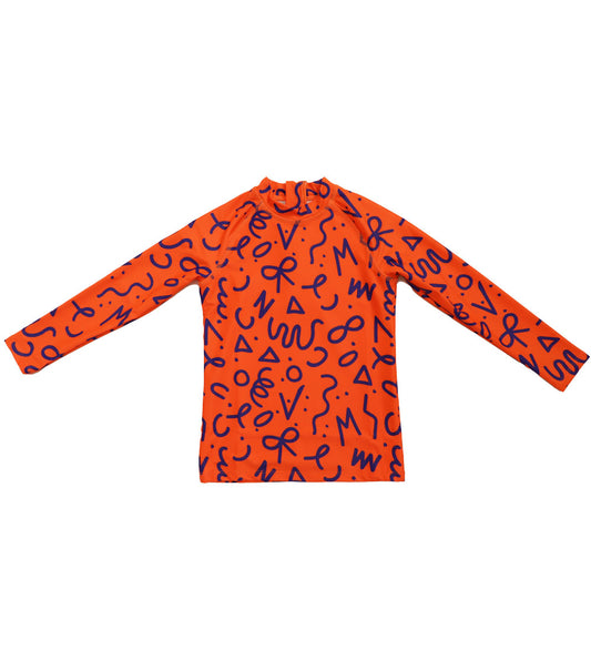 Long Sleeve Rashie - Squiggle Pop Print