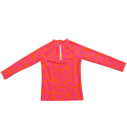 Kids Long Sleeve Rashie - Tangy Blossom Print