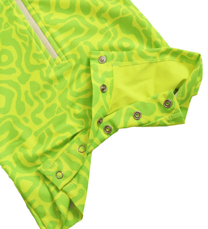 Baby Long Sleeve Swimsuit - Lime Light Print