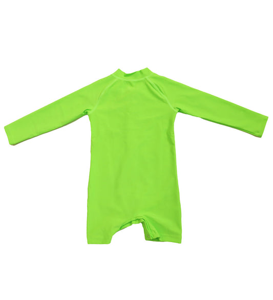 Baby Long Sleeve Swimsuit - Green Glow