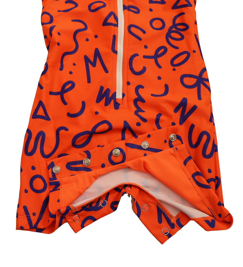Baby Long Sleeve Swimsuit - Squiggle Pop