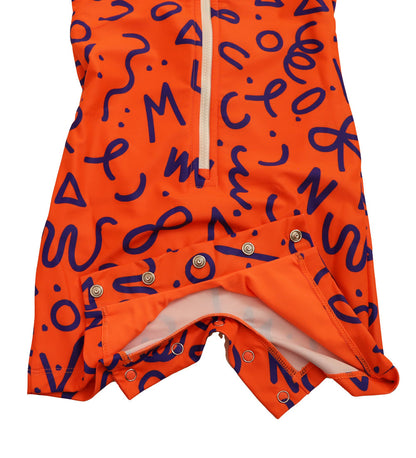 Baby Long Sleeve Swimsuit - Squiggle Pop