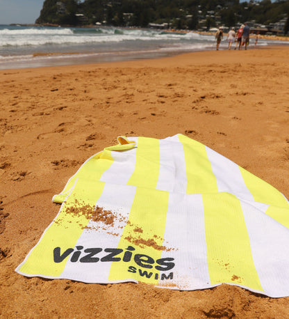 Kids Striped Beach Towel - Electric Sunshine