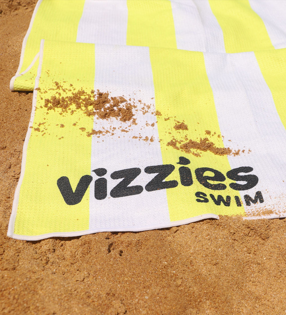 Kids Striped Beach Towel - Electric Sunshine