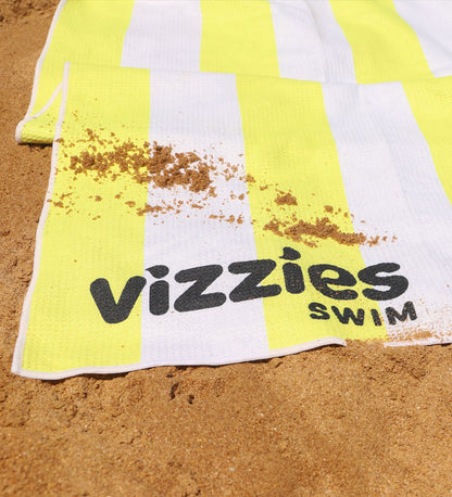 Kids Striped Beach Towel - Electric Sunshine
