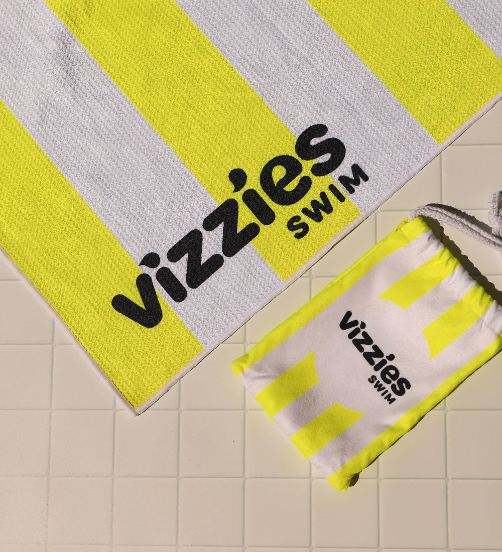 Kids Striped Beach Towel - Electric Sunshine