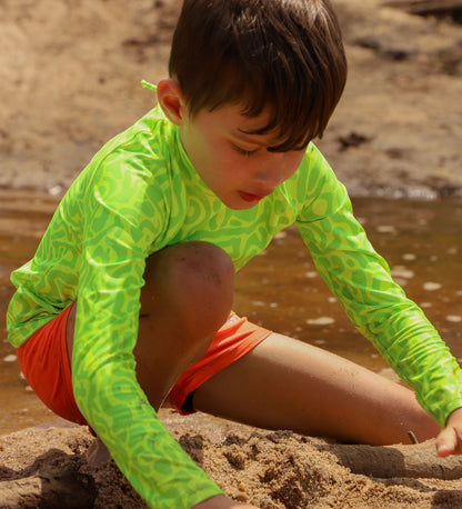 Long Sleeve Rashie - Lime Light Print