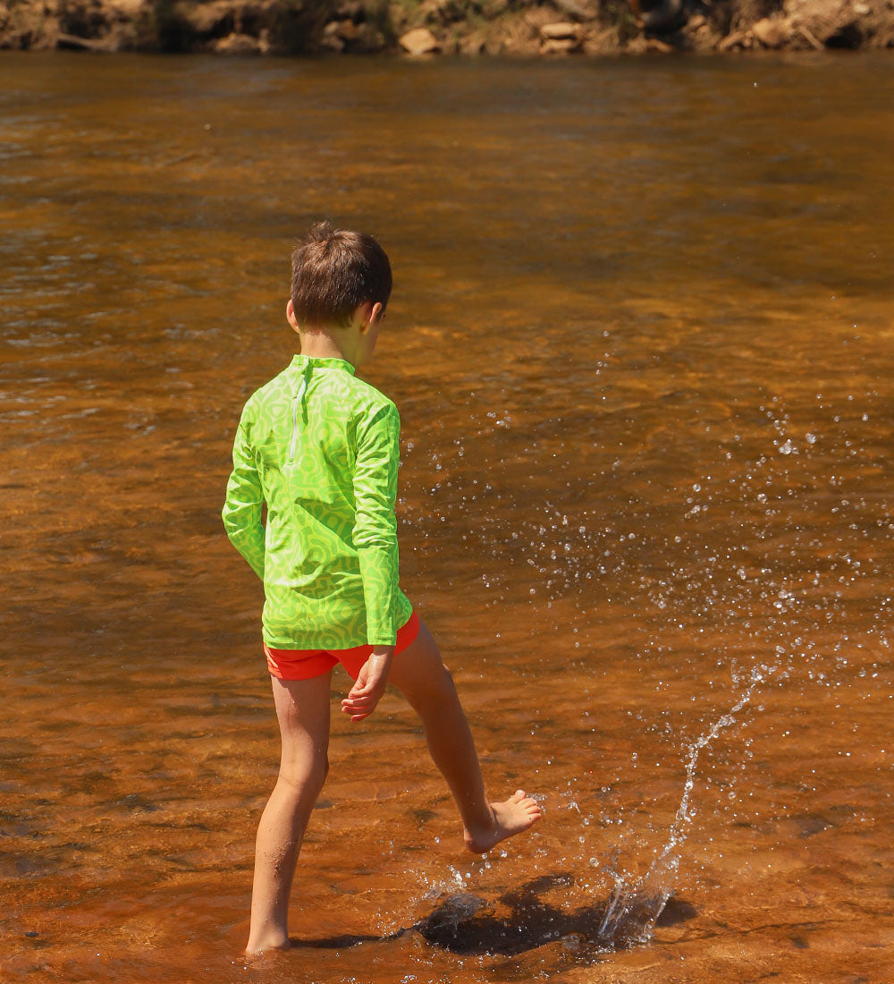 Long Sleeve Rashie - Lime Light Print