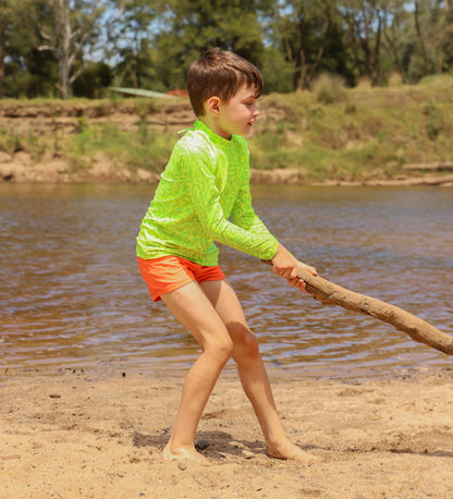 Long Sleeve Rashie - Lime Light Print