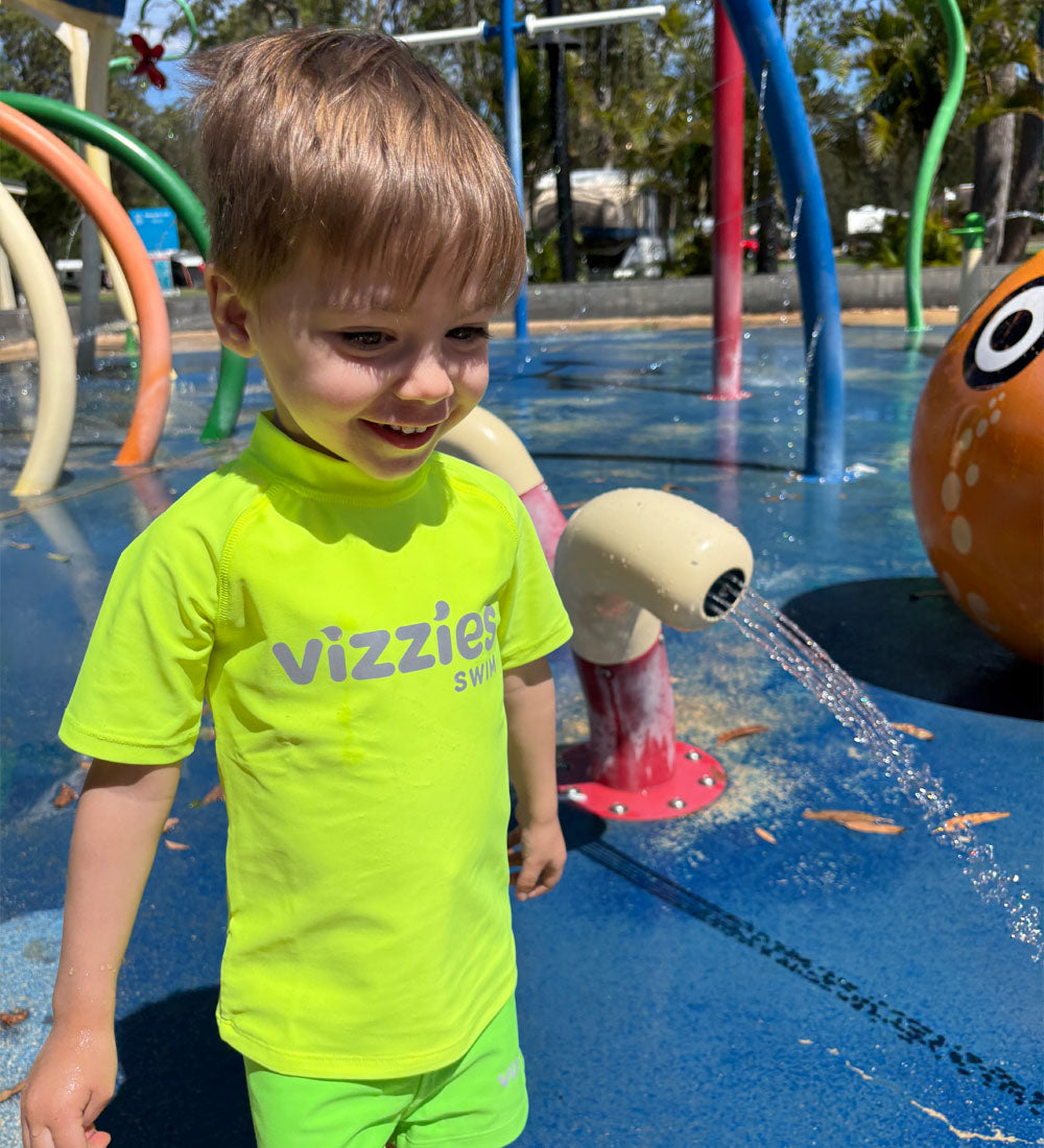 Short Sleeve Rashie - Yellow Zap